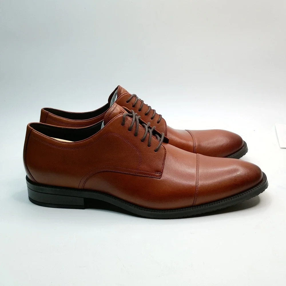 Cole Haan ME Cap Oxford Men Size 12 British Tan Leather C34138